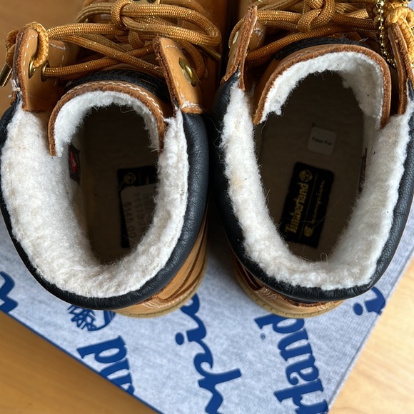 RARE Timberland X Champion Premium 6 inch Shearling Boots NIB - Picture 8 of 10